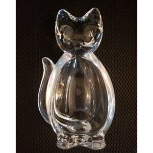 Cofrac Art Verrier France Cat Bowl / Candy Dish